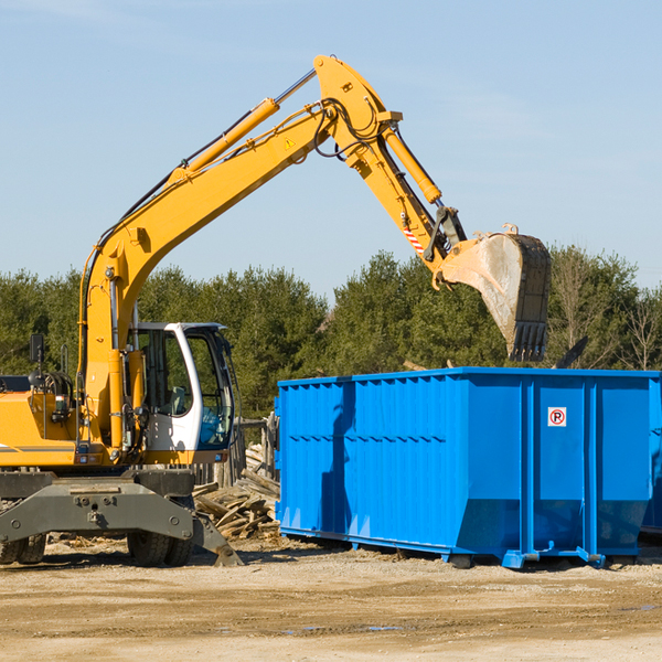 are there any restrictions on where a residential dumpster can be placed in New London Minnesota